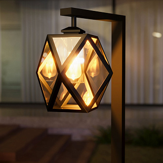 Уличный светильник на столбе Ambra F IP33 35133/F черный Elektrostandard