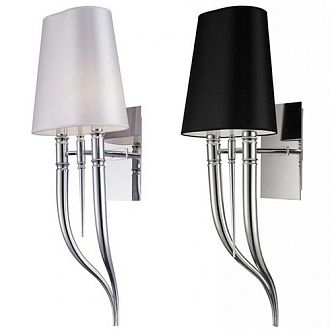 Бра Crystal Light Brunilde Ipe Cavalli H92 Silver/Black 32*32*32 см, 2*E27*60W, ImperiumLoft 44.198, Серебристый