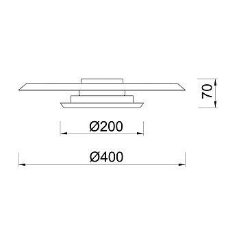 Светильник 40*7 см, *LED*18W, 3000K, Mantra Tina MAN9003, белый