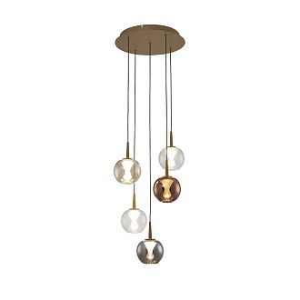 Люстра подвесная 35*211,2 см, 5*LED*5W, 3000K, Mantra Andromeda MAN8932+5PL (8938-8941), золотой