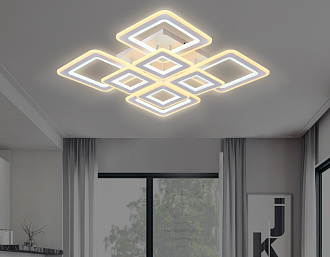 Светильник 82*82*12 см,  200W, 3000К, белый Ambrella Acrylica Original FA868