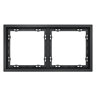 Рамка пластиковая Voltum S70 на 2 поста, графит пластик Soft touch VLS100207