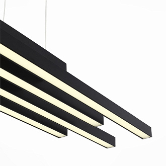 Люстра подвесная 100*28 см, 38W, 3000K/4000K/6000K ST LUCE SAMENTO SL933.403.04 Черный