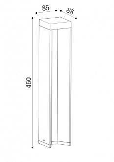 Светодиодный светильник 45 см, 9W, 4000K, Maytoni Essen O596FL-L9B4K, черный