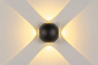 Светильник L110 x W110 x H70, мм, 4*1W 3000K, BK (Черный) Rilon PL-307B BK