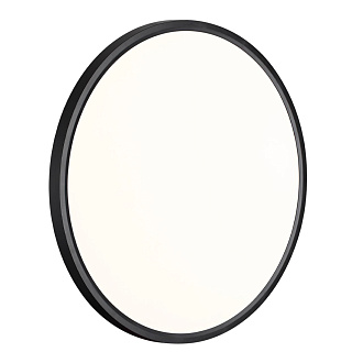 Cветильник 49,5*2,5 см, LED 40W, 3000/4000 К, IP40, белый/черный, пластик Sonex Alfa Black, 7660/40L