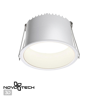 Светодиодный светильник 10 см, 12W, 4000K, Novotech Tran 358901, белый