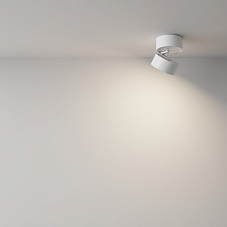 Накладной светильник 8,5*8,5*8 см, LED, 12W, 4000К, Maytoni Technical ONDA C024CL-12W4K-W-1 белый