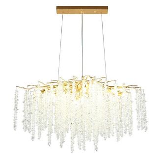 Подвесная люстра 100*50*80-180 см, 10*G9, 5W, Aployt PAULINA APL.848.23.10, золотой
