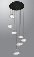 Люстра 2326-7, D500 / Н160 LED, 75W, K, Alva Donna, Чёрный матовый