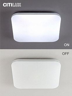 Светильник 38 см, 48W, 3000-5500К, 4100Lm, 16 м2 Citilux Симпла CL714K480G с пультом и RGB подсветкой