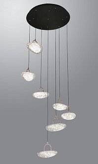 Люстра 2326-7, D500 / Н160 LED, 75W, K, Alva Donna, Чёрный матовый