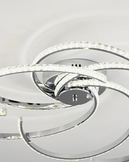 Потолочный светодиодный светильник 63*16 см, LED 170 W, Moderli Ello V2785-CL Хром