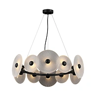 Подвесная люстра 60 см, 30W, 3000K, Gerhort G61453/BK CL, черный