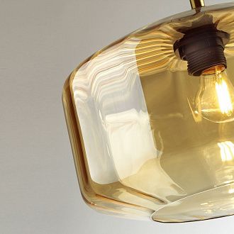 Подвес Odeon Light BINGA 4747/1 диаметр 30 см, Янтарный прозрачный