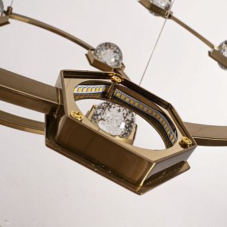 Подвесная люстра WALSH L10 70*70*150 см, 10*LED*5W, 3000K, ImperiumLoft 195470-23, Латунь