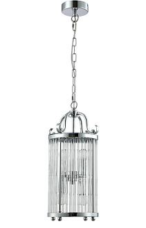 Светильник подвесной 23 см, Crystal Lux TADEO SP4 D200 CHROME/TRANSPARENTE Хром