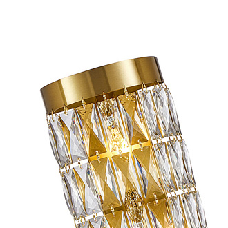Бра Favourite Magnitudo 4090-3W, D190*W115*H525, золота, плафон состоит из прозрачного хрусталя оригинальной формы