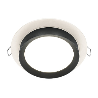 Светильник 11 см, Maytoni Downlight Hoop DL086-GX53-RD-WB, белый-черный, вр 9,5 см
