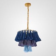 Подвесной светильник TASSEL Синий 30*30*35 см, 1*E27*60W, ImperiumLoft TASSEL01, Латунь