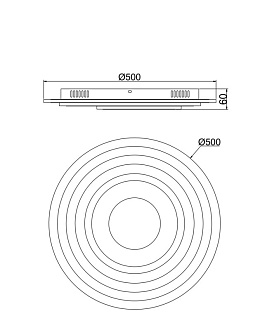 Потолочный светодиодный светильник Freya Melody FR6014CL-L98W, 98W LED, 3000-6000K, диаметр 50 см, белый