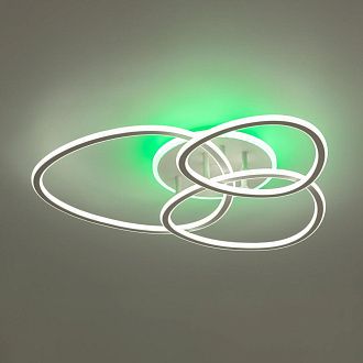Люстра потолочная 80*13 см, LED 130W 3000-5500K Citilux TRIO CL215B130 белый
