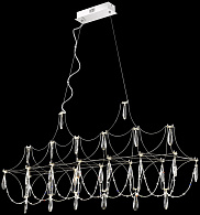 Подвесная люстра 120*24*113 см, LED, 24W, Wertmark  WE336.24.123 хром