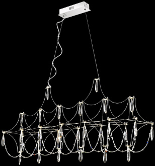 Подвесная люстра 120*24*113 см, LED, 24W, Wertmark  WE336.24.123 хром