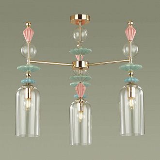 Подвесная люстра диаметр 65 см Odeon Light Bizet 4855/3C Золото