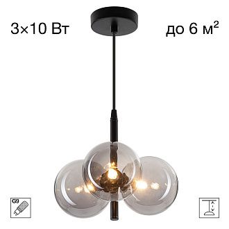 Светильник 29 см, Citilux ORTON CL202211, черный-дымчатый
