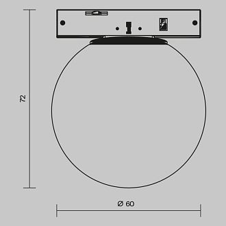 Трековый светильник 6*7,2 см, LED 3W 4000K Maytoni Technical Accessories for tracks Levity Luna TR185-1-3W4K-B черный