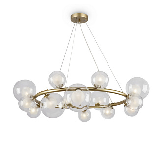 Подвесная люстра Freya Duo FR5139PL-14MG, диаметр 87 см, золото