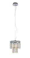 Люстра Ø200 x H250(1250), мм, 1*40W, CHROME+CL (Хром + Прозрачный Хрусталь) NewRgy 2894R/1 CHROME+CLEAR
