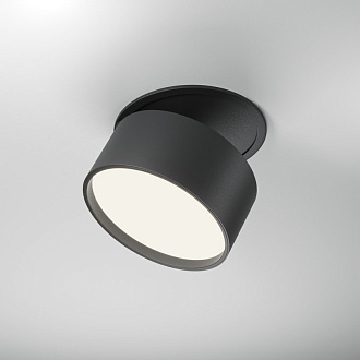 Встраиваемый светильник 8,5*8,5*6,6 см, LED, 12W, 4000К, Maytoni Technical ONDA DL024-12W4K-B черный, вр 8,2 см