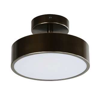 Потолочный светильник F-Promo Atma 3060-2P, D200*H125, накладной светильник, каркас коричневого цвета, рассеиватель из белого акрила, угол поворота до 45°