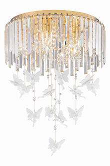 Люстра Ø500 x H200(650), мм, 8*40W (320W), GOLD+CLEAR (Золото + Прозрачный Хрусталь) NewRgy 5648E/8A GOLD+CLEAR