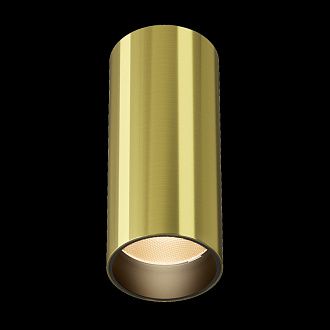 Накладной светильник 5,2*5,2*12,5 см,  LED, 12W, 3000К, Maytoni Technical FOCUS LED C056CL-L12W2.7K-W-BS латунный