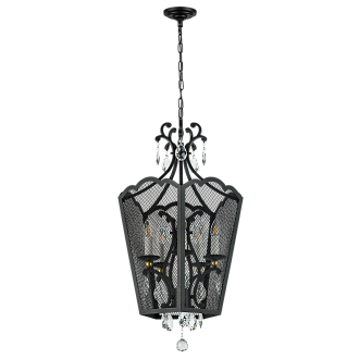 Подвес 45*17 см, 5*E14*30W, Золото; Черный Lightstar Castello 744157
