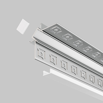 Алюминиевый профиль  Встраиваемый 2000*46*24 мм для светодиодной ленты Maytoni Led strip Серебро ALM-4623-S-2M