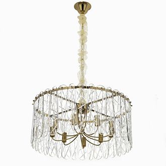 Люстра хрустальная подвесная Citilux TALLA CL318292, диаметр 58 см,  Золото
