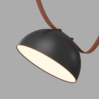 Трековый однофазный светильник 22 см, 24W, 3000K, Denkirs Belty Flow DK5561-BK, черный