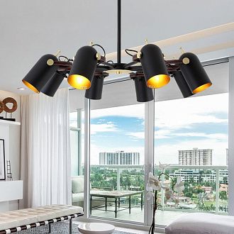 Люстра на штанге BULLET B D70 70*70*40 см, 3*E27*60W, ImperiumLoft BULLET-B01, Чёрный