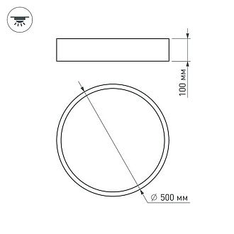 Накладной светильник Arlight 022998(2) *50*10 см, 35W, белый (дневной)K,