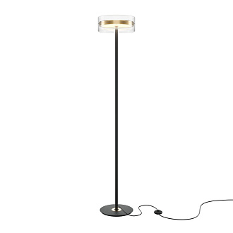 Торшер 160 см, 24W, 3000K, Maytoni Dress code MOD348FL-L24BBS3K, черный-латунь