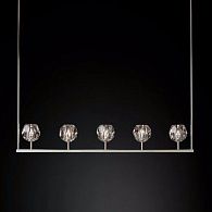 Люстра RH Boule De Cristal Linear Chandelier 5 Nickel 136*13*150 см, 5*E14*40W, ImperiumLoft 40,1221, Никель