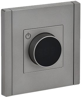 Термостат электронный с индикацией FP552 сталь IEK FORTE&PIANO, FP-RT11-K46