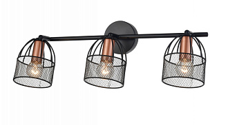 Спот 20*50*18 см, 3*E14 черный, медь Vele Luce Modello VL6452W03