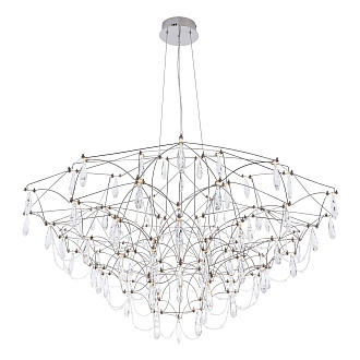 Подвесная люстра 100см, LED, 100Вт, 3000 / 6000K, Modelux ML.5602.1200P СН Хром