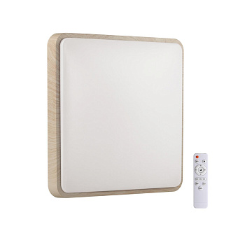 Cветильник 39*6 см, LED 48W, 3000-4200-6300 К, IP43, белый/бежевый под дерево, пластик Sonex Merto, 7608/DL