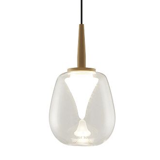 Подвесной светильник 12*212,5 см, 1*LED*5W, 3000K, Mantra Andromeda MAN8931+8945, золотой